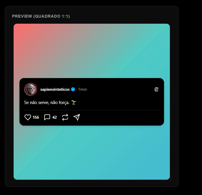 Mockup de post do Threads